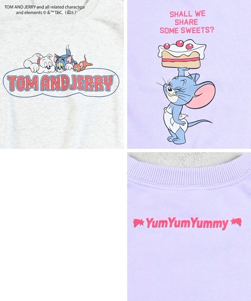 Tom＆Jerry（トムアンドジェリー）の「【トムとジェリー】別注プリントトレーナー（スウェット・キッズ・ベージュ/ラベンダー/ホワイト系その他/チャコール・100/130/150/140/120/110/95/90/80）」の18枚目の写真