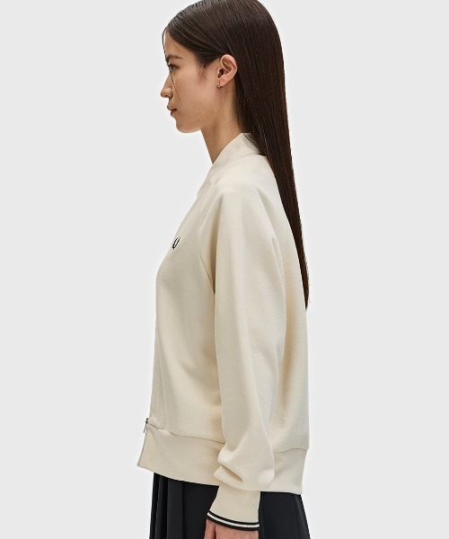 フレッドペリー Zip-Through Cardigan Textured Zip Through Cardigan - Ecru | Men's Knitwear | Jumpers