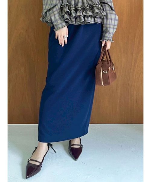 LILY BROWN（リリーブラウン）の「ペンシルスウェットスカート（スカート・レディース・アイボリー/グレー/ピンク/ネイビー/その他・F）」の4枚目の写真