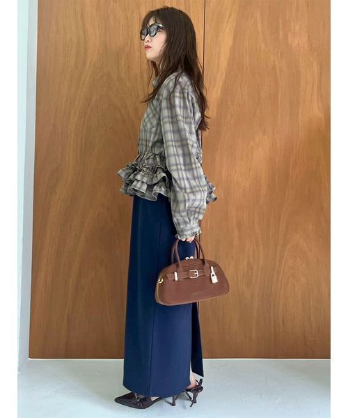 LILY BROWN（リリーブラウン）の「ペンシルスウェットスカート（スカート・レディース・アイボリー/グレー/ピンク/ネイビー/その他・F）」の8枚目の写真