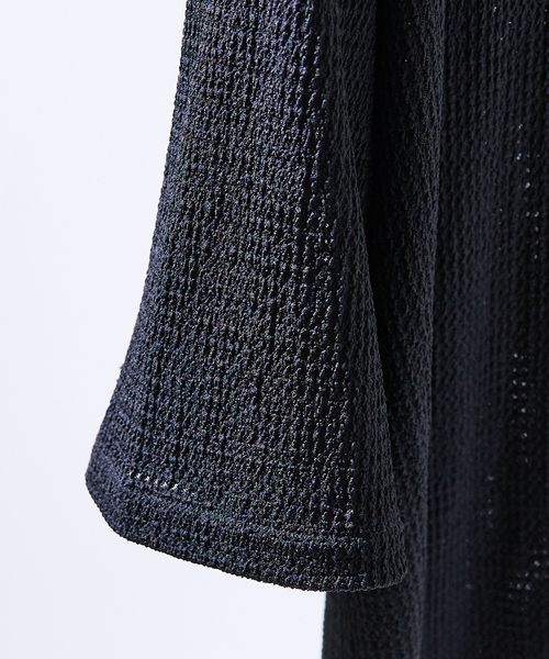ABAHOUSE(アバハウス)の「メッシュジャガード シアーシャツ / オーバーサイズ(シャツ/ブラウス・メンズ・ホワイト/ブラック/グレイッシュブルー・46/48)」の15枚目の写真