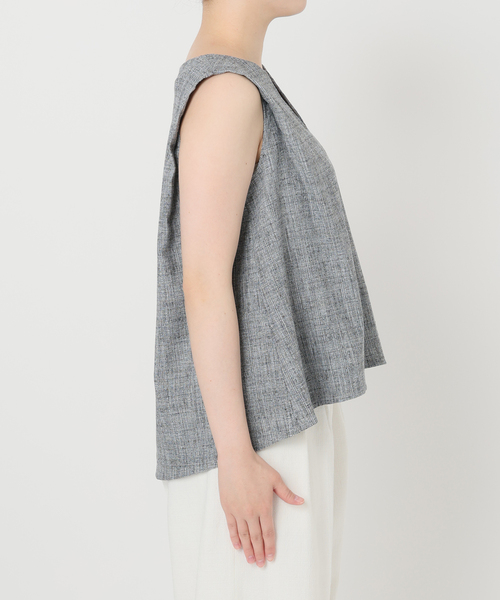 セール】【洗える】ツイードキーネックプルオーバー（シャツ/ブラウス