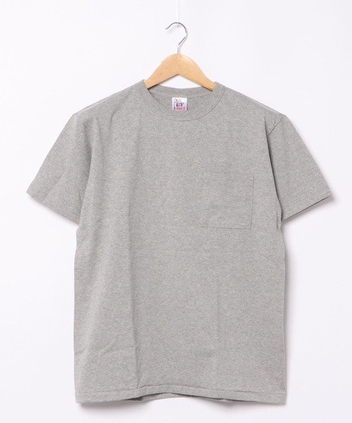 Mag.(マグ)の「【ヘビーウェイト バインダーネック ポケット付き 半袖Tシャツ】(Tシャツ/カットソー・メンズ・グレー/カーキ・S)」の1枚目の写真