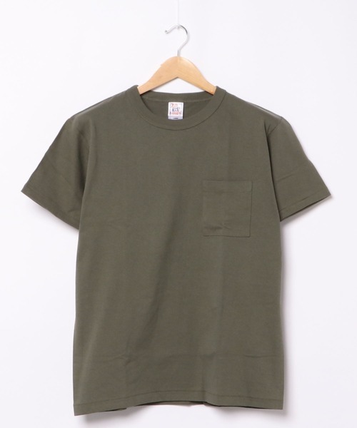 Mag.(マグ)の「【ヘビーウェイト バインダーネック ポケット付き 半袖Tシャツ】(Tシャツ/カットソー・メンズ・グレー/カーキ・S)」の2枚目の写真
