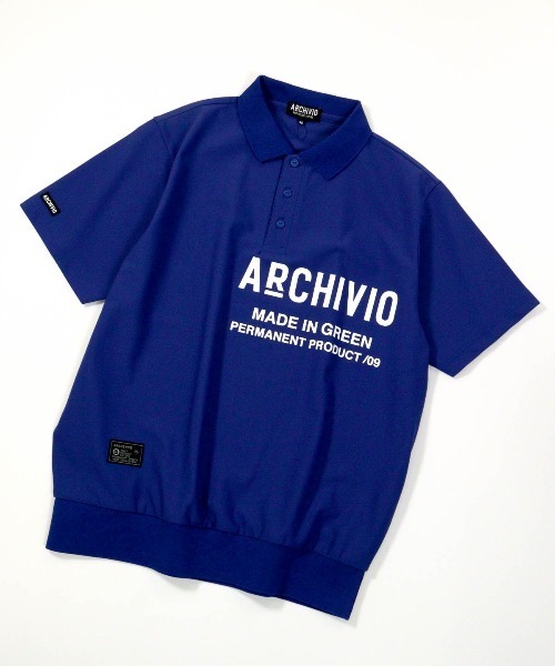archivio(アルチビオ)の「<MENS>【メンズ】ライン襟速乾ニットポロシャツ(ポロシャツ・メンズ・ホワイト/ネイビー/ブルー・LL/M/L)」の1枚目の写真