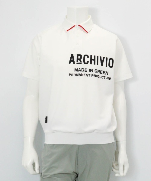 archivio(アルチビオ)の「<MENS>【メンズ】ライン襟速乾ニットポロシャツ(ポロシャツ・メンズ・ホワイト/ネイビー/ブルー・LL/M/L)」の4枚目の写真