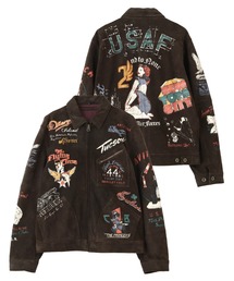 AVIREX(ABbNX)́sRESTORE COLLECTIONtSHEEP SUEDE TRACK JACKET "HISTORY GRAPHIC" / V[vXEF[h gbNWPbg qXg[OtBbN / AVIREX / ABbNX(u])