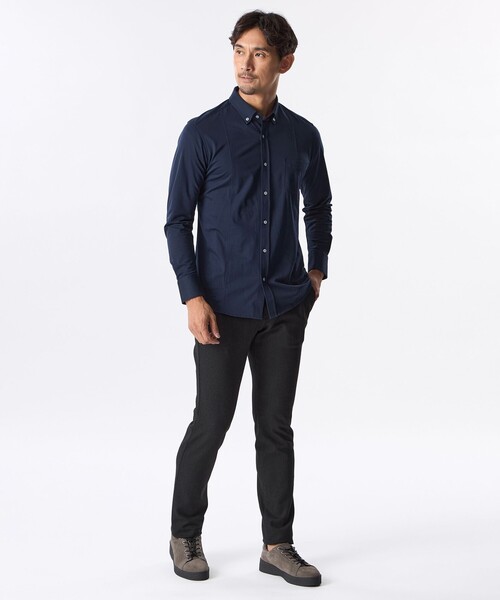 EPOCA UOMO(エポカウォモ)の「ブライトポリエステル混ロングスリーブシャツ(シャツ/ブラウス・メンズ・ホワイト/ネイビー/グレー系その他2・46/48)」の7枚目の写真