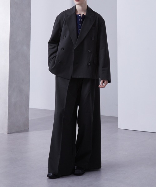 Loose/ルース（ルース）の「フォールディッドタック ワイドストレートスラックス【セットアップ対応】（スラックス・メンズ・チャコールグレー/ブラック・M/S/XS/L）」の12枚目の写真