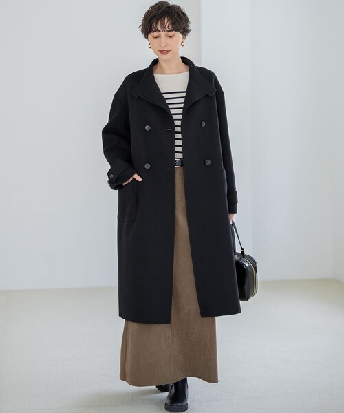 MANTECOPureリバー スタンドカラーコート（その他アウター）｜23区 L