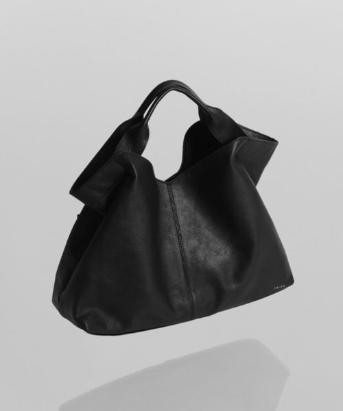 YArKA（ヤーカ）の「【YArKA/ヤーカ】real leather change shape 2way bag [wam9] / リアルレザー変形底2way バッグ（トートバッグ・メンズ・ブラック・FREE）」の8枚目の写真
