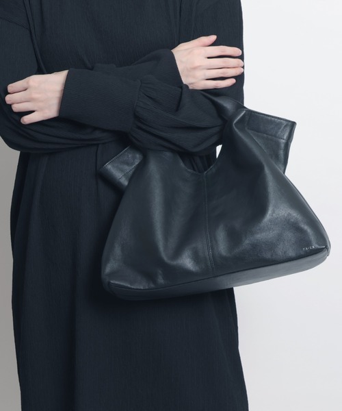 YArKA（ヤーカ）の「【YArKA/ヤーカ】real leather change shape 2way bag [wam9] / リアルレザー変形底2way バッグ（トートバッグ・メンズ・ブラック・FREE）」の14枚目の写真