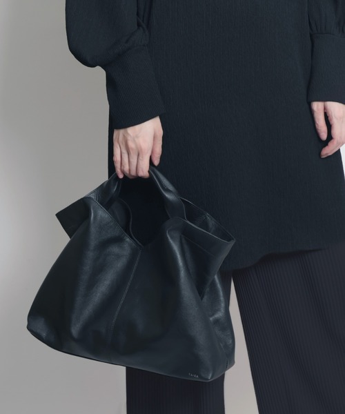 YArKA（ヤーカ）の「【YArKA/ヤーカ】real leather change shape 2way bag [wam9] / リアルレザー変形底2way バッグ（トートバッグ・メンズ・ブラック・FREE）」の15枚目の写真