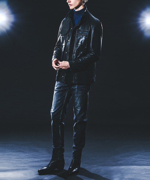 5351 POUR LES HOMMES(ゴーサンゴーイチプールオム)の「【25A/W】M-65 レザージャケット(ライダースジャケット・メンズ・ブラック・50/48/46/44)」の8枚目の写真