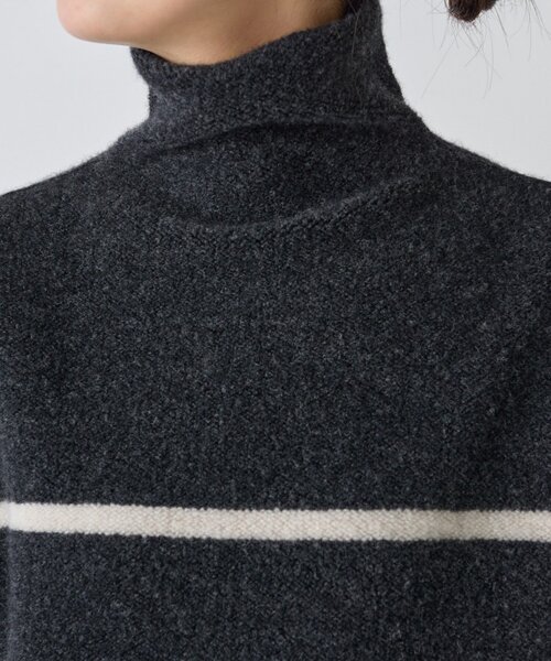 BEARDSLEY（ビアズリー）の「《15 quinze》ウールパイルリバーシブルチュニック（ニット/セーター・レディース・ダークグレー・FREE）」の21枚目の写真