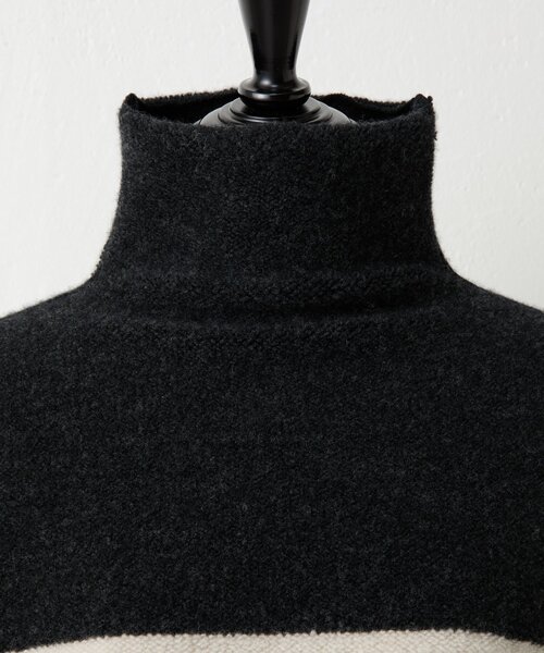 BEARDSLEY（ビアズリー）の「《15 quinze》ウールパイルリバーシブルチュニック（ニット/セーター・レディース・ダークグレー・FREE）」の6枚目の写真