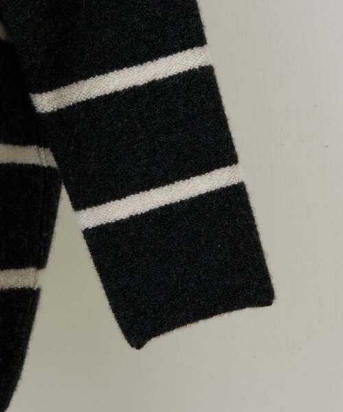 BEARDSLEY（ビアズリー）の「《15 quinze》ウールパイルリバーシブルチュニック（ニット/セーター・レディース・ダークグレー・FREE）」の7枚目の写真