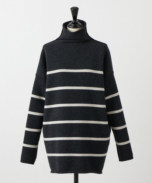 BEARDSLEY（ビアズリー）の「《15 quinze》ウールパイルリバーシブルチュニック（ニット/セーター・レディース・ダークグレー・FREE）」の10枚目の写真