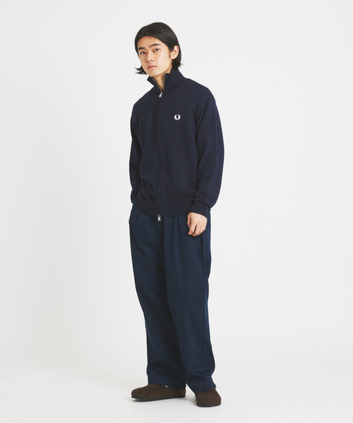 FRED PERRY(フレッドペリー)の「FRED PERRY / フレッドペリー 別注 ニット トラック ジャケット(ニット/セーター・メンズ・ボルドー/ネイビー・MEDIUM/LARGE)」の16枚目の写真