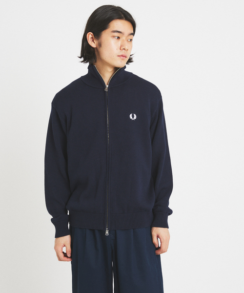 FRED PERRY(フレッドペリー)の「FRED PERRY / フレッドペリー 別注 ニット トラック ジャケット(ニット/セーター・メンズ・ボルドー/ネイビー・MEDIUM/LARGE)」の18枚目の写真