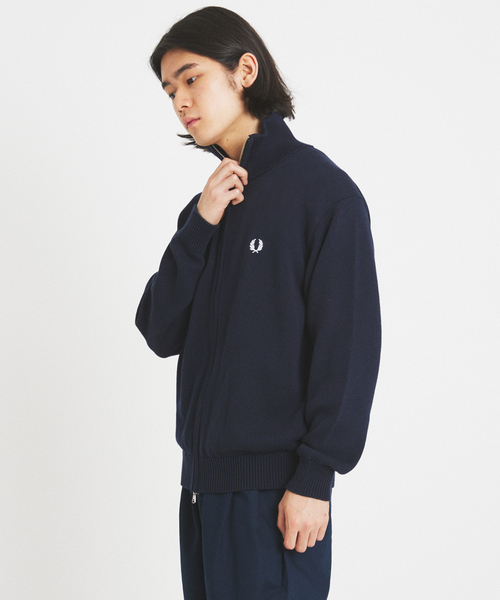 FRED PERRY(フレッドペリー)の「FRED PERRY / フレッドペリー 別注 ニット トラック ジャケット(ニット/セーター・メンズ・ボルドー/ネイビー・MEDIUM/LARGE)」の19枚目の写真