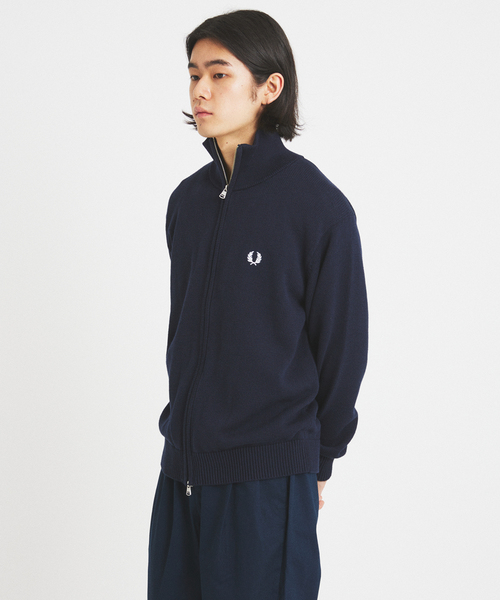 FRED PERRY(フレッドペリー)の「FRED PERRY / フレッドペリー 別注 ニット トラック ジャケット(ニット/セーター・メンズ・ボルドー/ネイビー・MEDIUM/LARGE)」の20枚目の写真