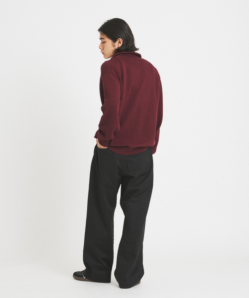 FRED PERRY(フレッドペリー)の「FRED PERRY / フレッドペリー 別注 ニット トラック ジャケット(ニット/セーター・メンズ・ボルドー/ネイビー・MEDIUM/LARGE)」の5枚目の写真