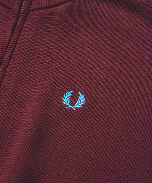 FRED PERRY(フレッドペリー)の「FRED PERRY / フレッドペリー 別注 ニット トラック ジャケット(ニット/セーター・メンズ・ボルドー/ネイビー・MEDIUM/LARGE)」の7枚目の写真