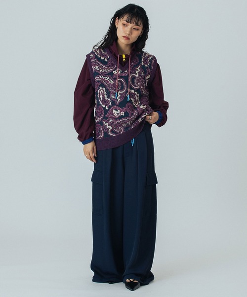 ROSE BUD（ローズバッド）の「(mici)PAISLEY JAQUARD KNIT VEST（ベスト・レディース・ネイビー/ブラウン・ONE SIZE）」の16枚目の写真