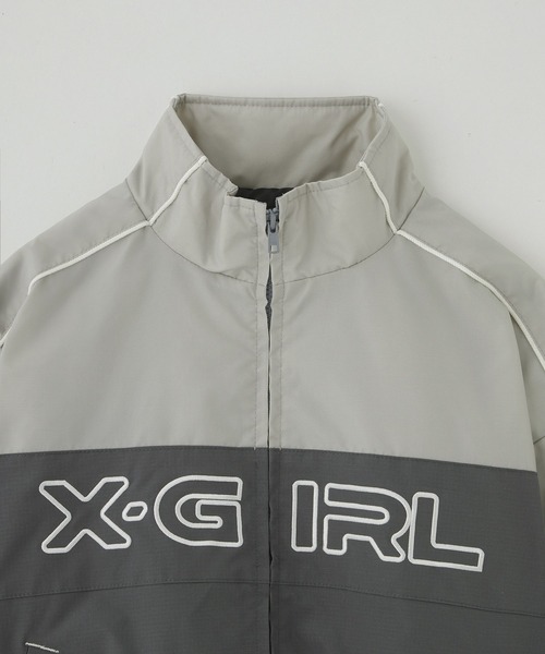 セール】X-girl LOGO EMBROIDERY JACKET（ブルゾン）｜X-girl