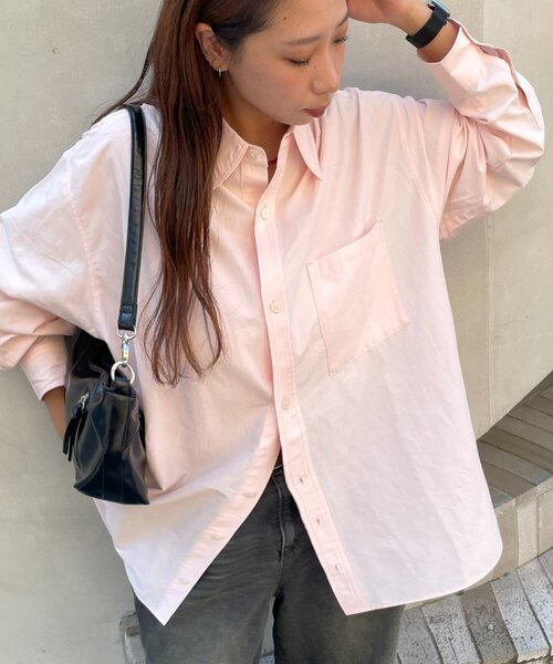 DISCOAT（ディスコート）の「【ユニセックス】ブロードオーバーシャツ（シャツ/ブラウス・レディース・ブルー/ブルー系その他2/ピンク・FREE）」の3枚目の写真