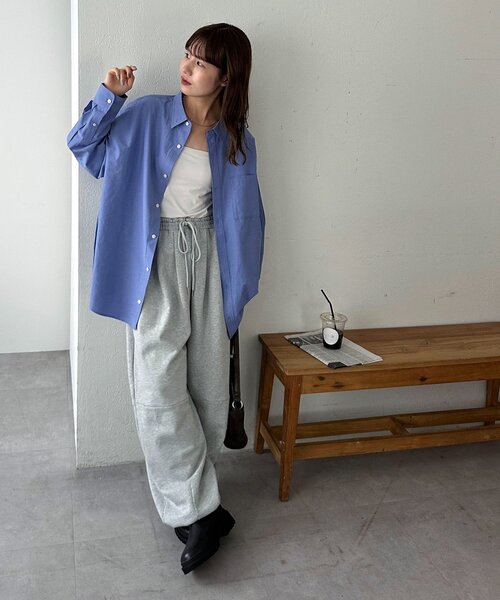 DISCOAT（ディスコート）の「【ユニセックス】ブロードオーバーシャツ（シャツ/ブラウス・レディース・ブルー/ブルー系その他2/ピンク・FREE）」の13枚目の写真