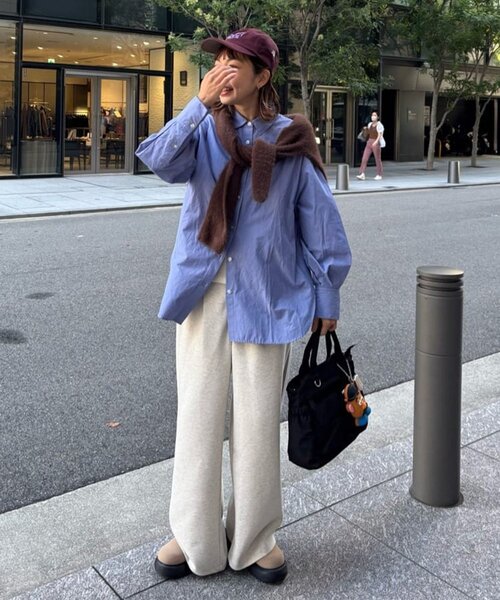 DISCOAT（ディスコート）の「【ユニセックス】ブロードオーバーシャツ（シャツ/ブラウス・レディース・ブルー/ブルー系その他2/ピンク・FREE）」の15枚目の写真