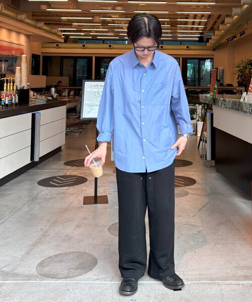 DISCOAT（ディスコート）の「【ユニセックス】ブロードオーバーシャツ（シャツ/ブラウス・レディース・ブルー/ブルー系その他2/ピンク・FREE）」の17枚目の写真