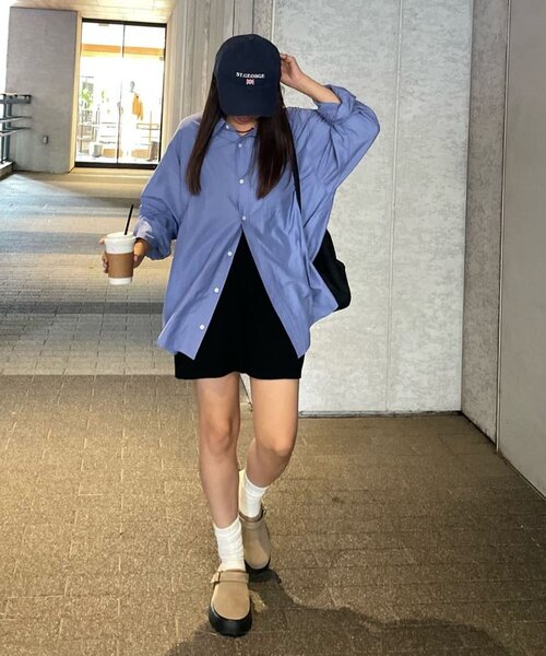 DISCOAT（ディスコート）の「【ユニセックス】ブロードオーバーシャツ（シャツ/ブラウス・レディース・ブルー/ブルー系その他2/ピンク・FREE）」の18枚目の写真