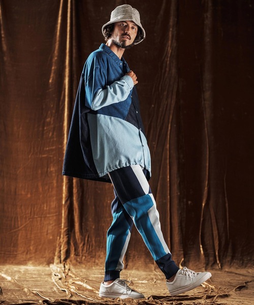 ANGENEHM（アンゲネーム）の「ms6204-3-Tone Faded Denim Shirt デニムシャツ(AG05-017acf)（シャツ/ブラウス・メンズ・ブラック/インディゴブルー・M/S/L）」の8枚目の写真