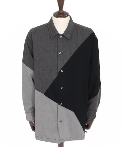 ANGENEHM（アンゲネーム）の「ms6204-3-Tone Faded Denim Shirt デニムシャツ(AG05-017acf)（シャツ/ブラウス・メンズ・ブラック/インディゴブルー・M/S/L）」の19枚目の写真