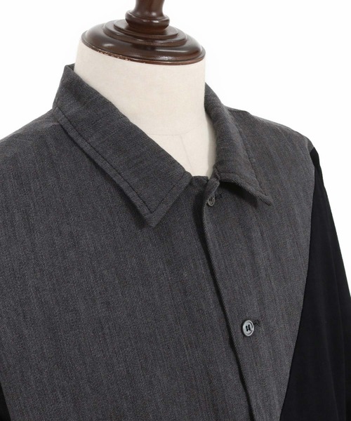 ANGENEHM（アンゲネーム）の「ms6204-3-Tone Faded Denim Shirt デニムシャツ(AG05-017acf)（シャツ/ブラウス・メンズ・ブラック/インディゴブルー・M/S/L）」の21枚目の写真