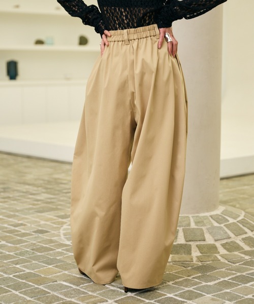AIC.(エーアイシー)の「【再入荷】カーブシルエットタックパンツ(その他パンツ・レディース・アイボリー/ブラック/ブラウン/ダークカーキ/カーキ/ベージュ/ネイビー・FREE/MT)」の20枚目の写真