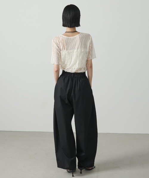 AIC.(エーアイシー)の「【再入荷】カーブシルエットタックパンツ(その他パンツ・レディース・アイボリー/ブラック/ブラウン/ダークカーキ・FREE)」の14枚目の写真