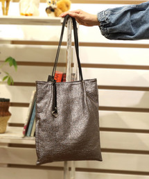 COOCO | メタリックツマミハンドルフラットトートバッグ/A4対応(トートバッグ)