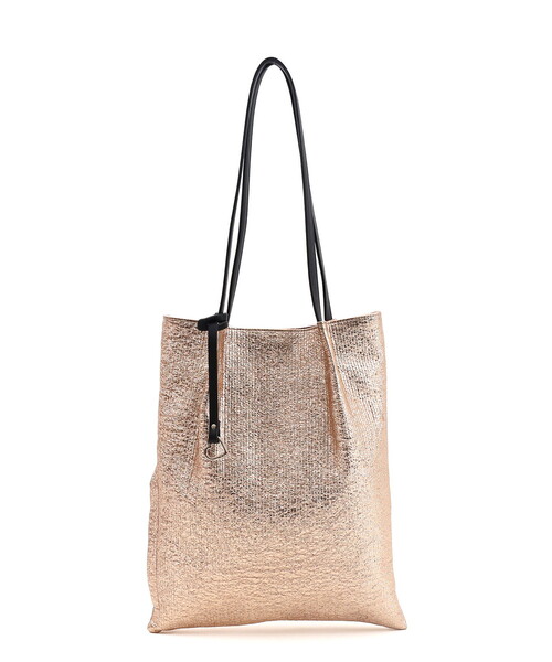 COOCO（クーコ）の「メタリックツマミハンドルフラットトートバッグ／Ａ４対応（トートバッグ・レディース・ガンメタ/シルバー/ブラック/ピンクゴールド・FREE）」の7枚目の写真