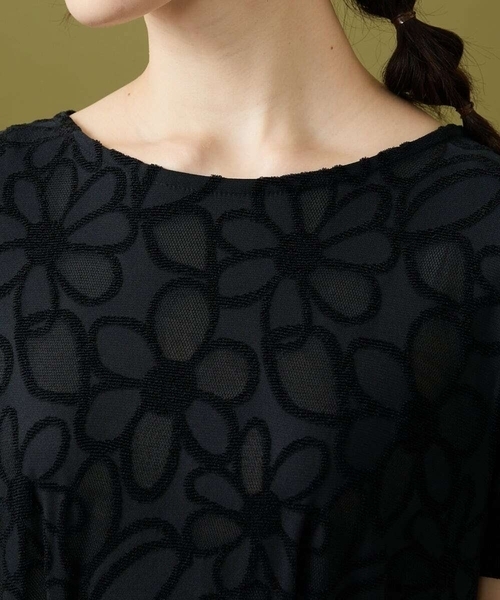 Jocomomola（ホコモモラ）の「Camino de flores フラワージャカードワンピース（ワンピース・レディース・レッド/ブラック・40）」の5枚目の写真