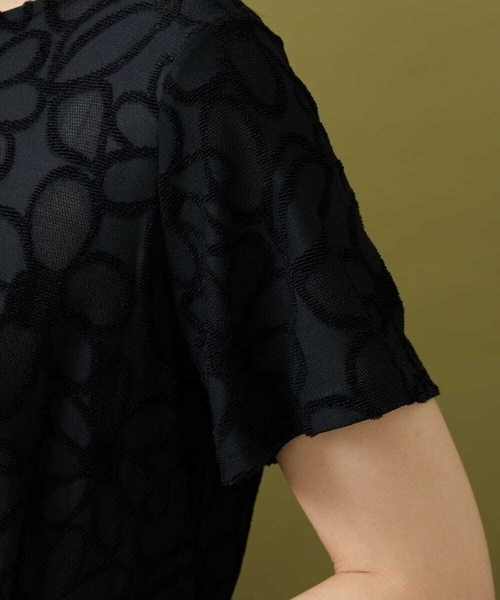 Jocomomola（ホコモモラ）の「Camino de flores フラワージャカードワンピース（ワンピース・レディース・レッド/ブラック・40）」の6枚目の写真