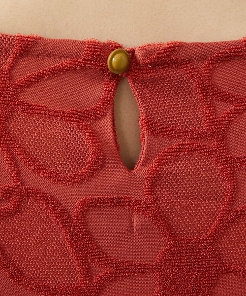 Jocomomola（ホコモモラ）の「Camino de flores フラワージャカードワンピース（ワンピース・レディース・レッド/ブラック・40）」の13枚目の写真