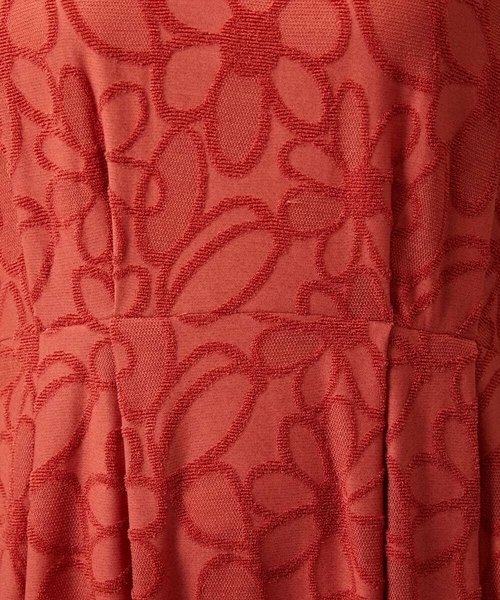 Jocomomola（ホコモモラ）の「Camino de flores フラワージャカードワンピース（ワンピース・レディース・レッド/ブラック・40）」の14枚目の写真