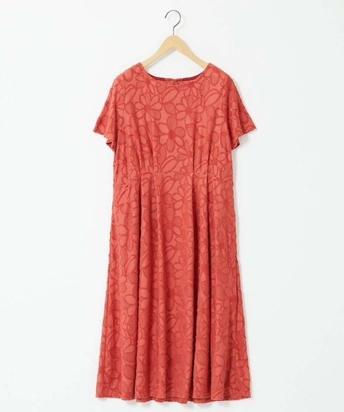 Jocomomola（ホコモモラ）の「Camino de flores フラワージャカードワンピース（ワンピース・レディース・レッド/ブラック・40）」の16枚目の写真