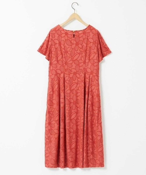 Jocomomola（ホコモモラ）の「Camino de flores フラワージャカードワンピース（ワンピース・レディース・レッド/ブラック・40）」の17枚目の写真