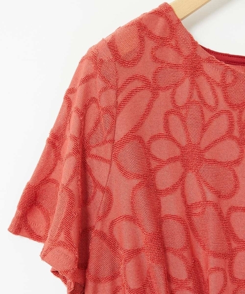 Jocomomola（ホコモモラ）の「Camino de flores フラワージャカードワンピース（ワンピース・レディース・レッド/ブラック・40）」の19枚目の写真