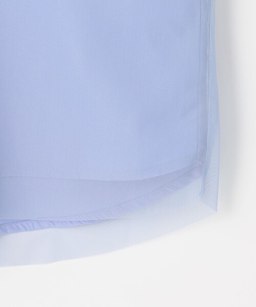 ANY（エニィ）の「【洗濯機可】クロップドチュールコンビシャツ（シャツ/ブラウス・レディース・アイボリー系/サックスブルー系・F）」の13枚目の写真